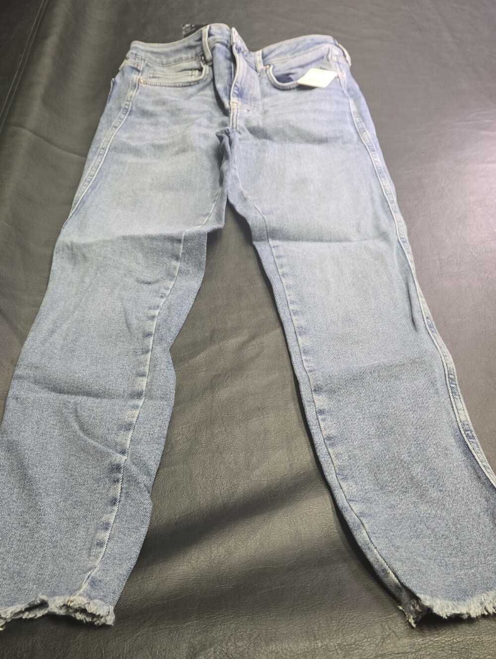 Free People Light Blue Straight-Leg Jeans